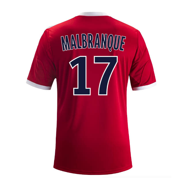 13-14 Olympique Lyonnais #17 Malbranque Away Red Jersey Shirt